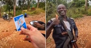 Un argentino logró atravesar una zona de guerra en África gracias a una estampita de Messi